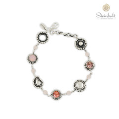 Bracelet "Celebration" round Swarovski Vintage Rose, Rose Peach, Rosewater Opal