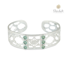 Cuff "Arabesque" Aqua Chalcedony