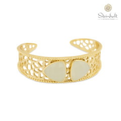 Cuff "Zahaara" White Onyx