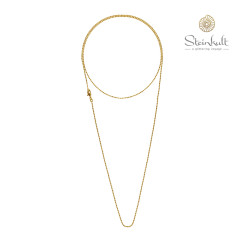 Ballchain Necklace gold plated, 85 cm lenght