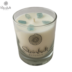 AQUAMARINE CRYSTAL CANDLE, Bergamot scent