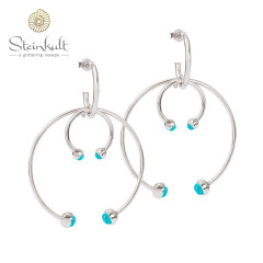 Delphia XL Double Earhoops Turquoise