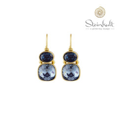 Earrings "Yasmine" Swarovski Montana & Denim Blue