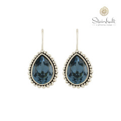 Earrings "Amber" Swarovski Denim Blue