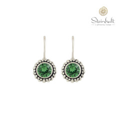 Earrings "Sheila" with round Swarovski Erinite