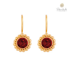 Earrings "Sheila" with round Swarovski Siam