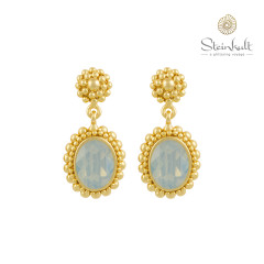 Earrings "Brenda" Swarovski Oval White Opal