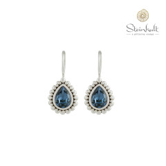 Earrings Petite Drop "Celebration" Swarovski Denim Blue