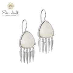 Spike-Earrings «Aluna» with semiprecious stone