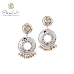 Earrings with stones and facetted beads "Diona"
