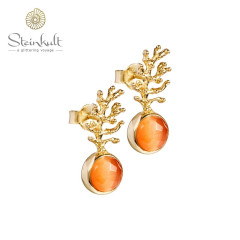 Earstuds Coral "Coraline" with stone