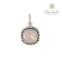 Pendant "Aisha" square Swarovski Rosewater Opal