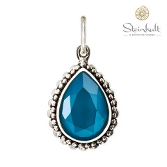 Pendant "Amber" Drop Swarovski Calypso Blue