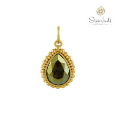 Pendant "Amber" Drop Swarovski Crystal Iridiscent Green