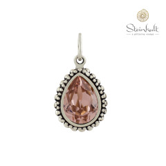 Pendant "Amber" Drop Swarovski Vintage Rose