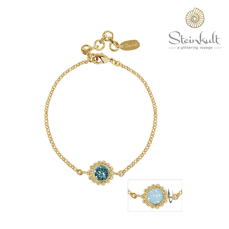 Bracelet "Sheila" Swarovski Aquamarine + AirBlue Opal