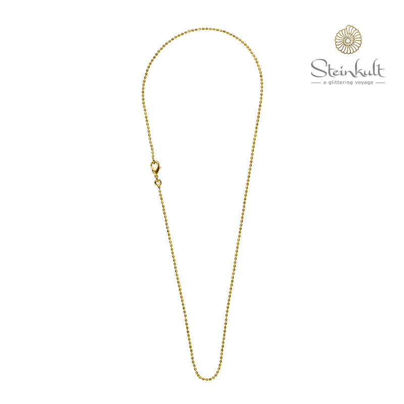 Ballchain Necklace gold plated, 42 cm lenght