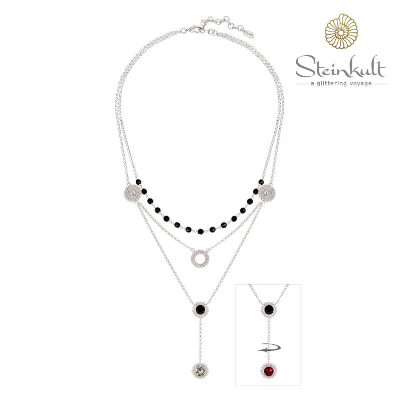 Necklace "Sheila" round Swarovski Crystals