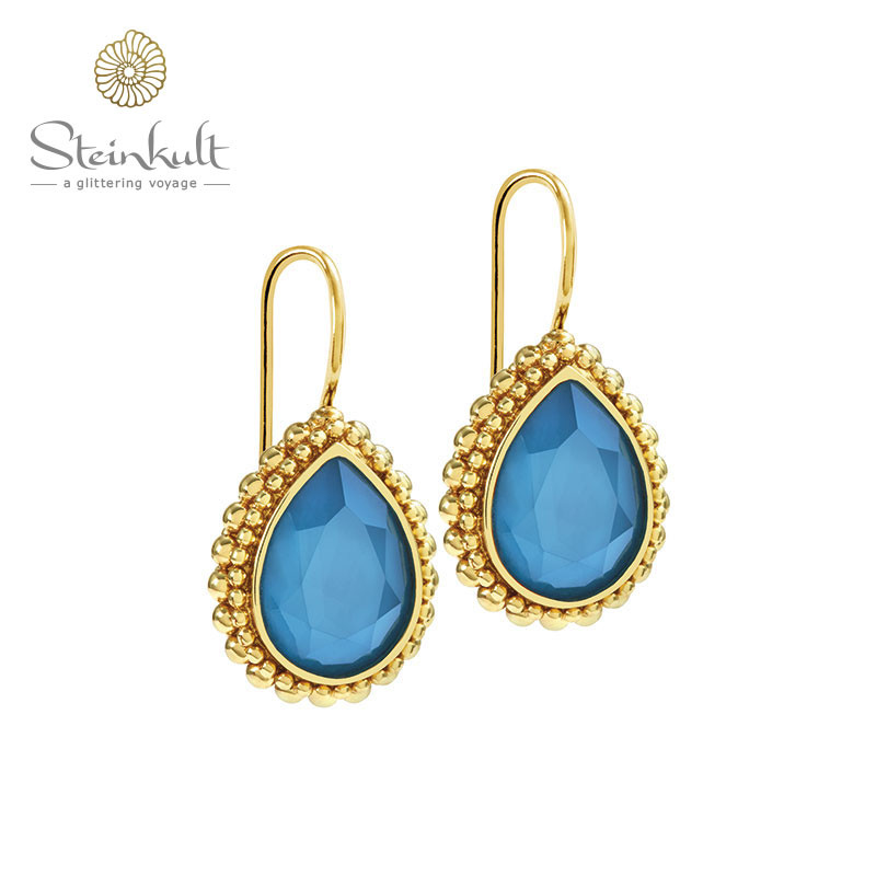 Earrings "Amber" Swarovski Calypso Blue