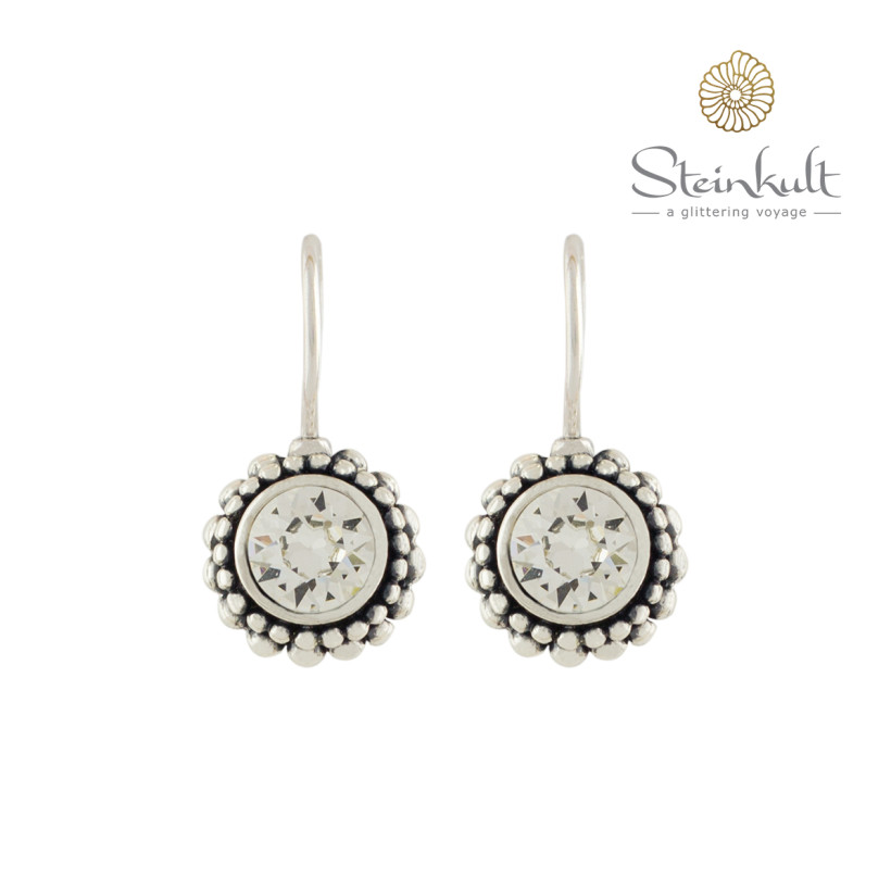 Earrings "Sheila" with round Swarovski Crystal 