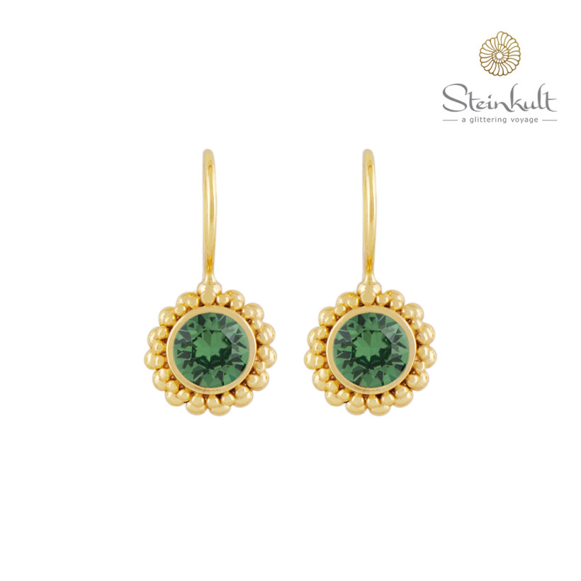 Earrings "Sheila" with round Swarovski Erinite