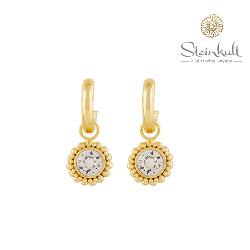 Hoops "Sheila" with round Swarovski Crystal