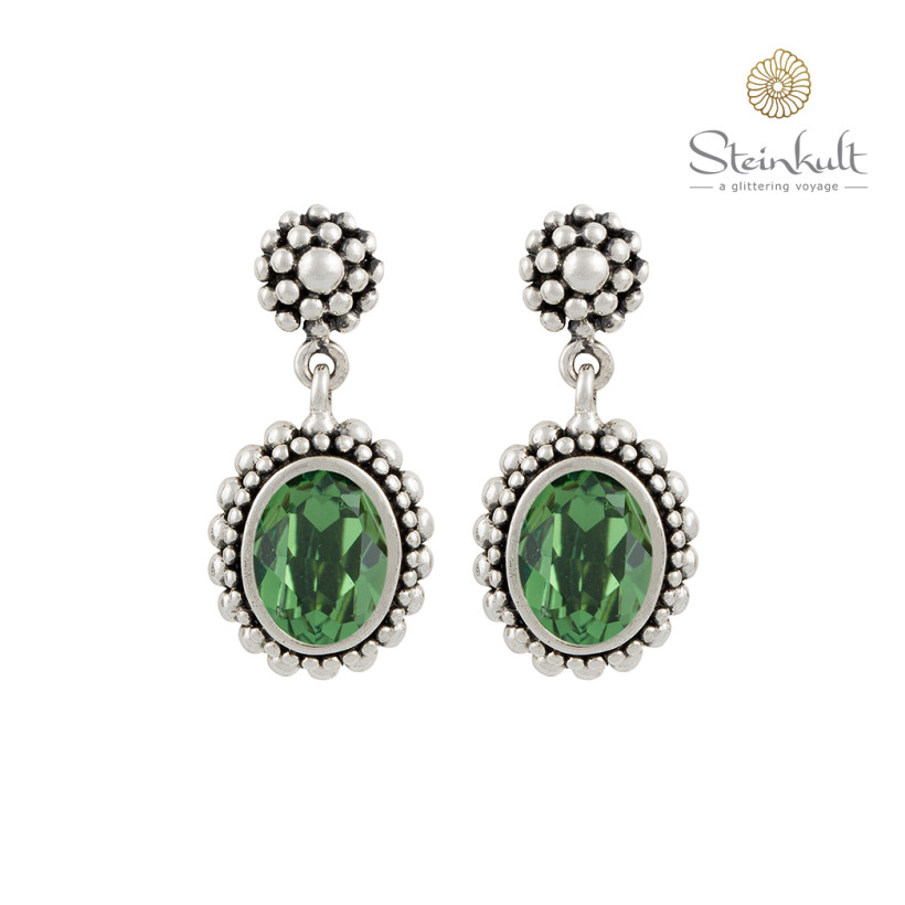 Earrings "Brenda" Swarovski Oval Erinite