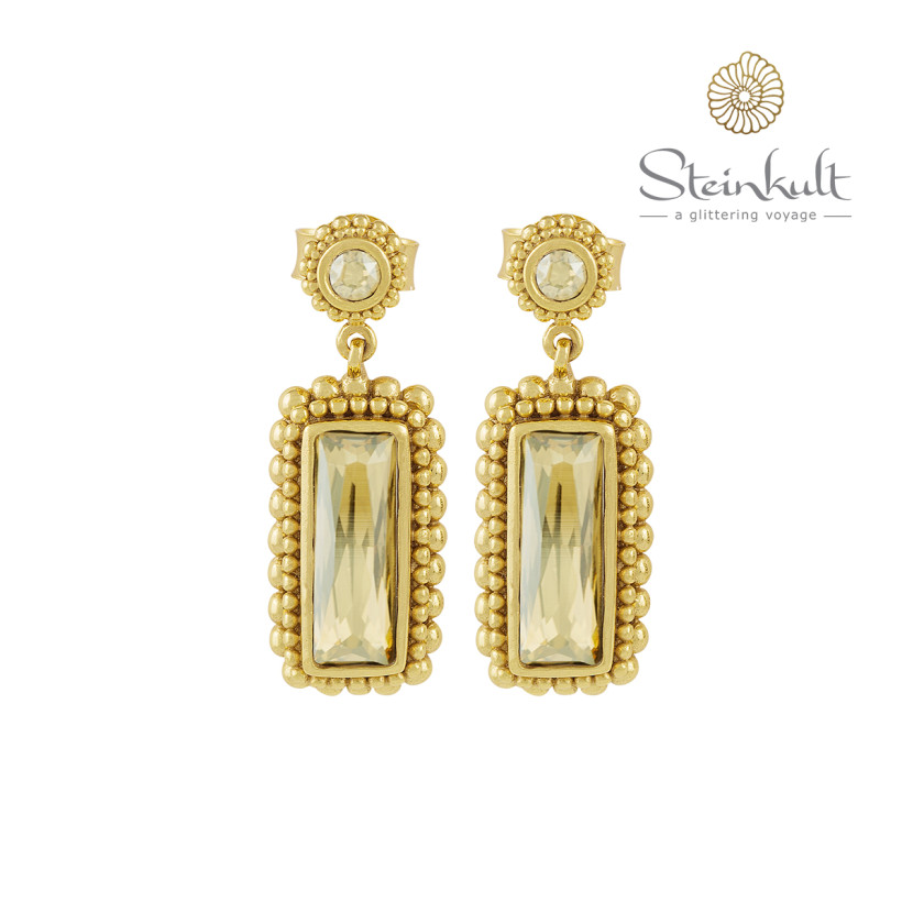 Earrings "Natascha" Swarovski Crystal Golden Shadow

