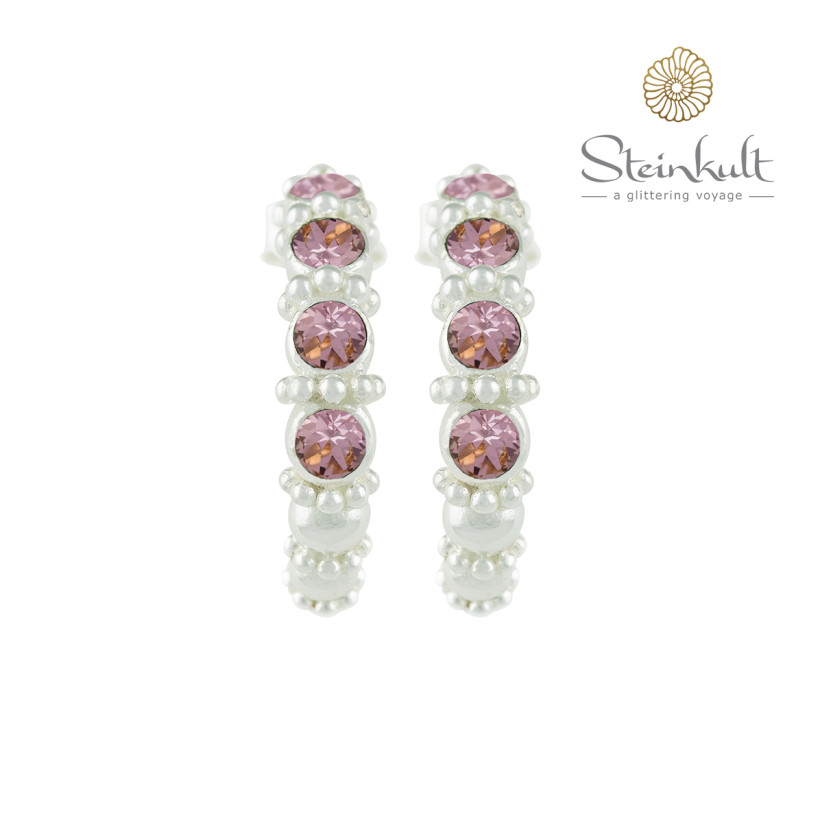 Hoops "Mia" Swarovski Crystal Antique Pink

