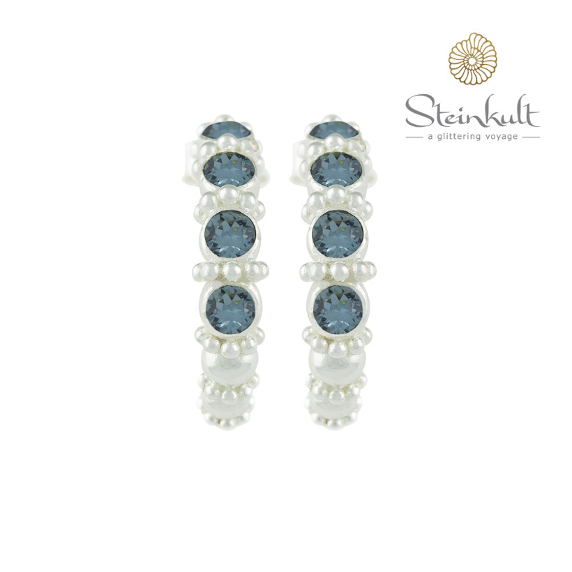 Hoops "Mia" Swarovski Denim Blue

