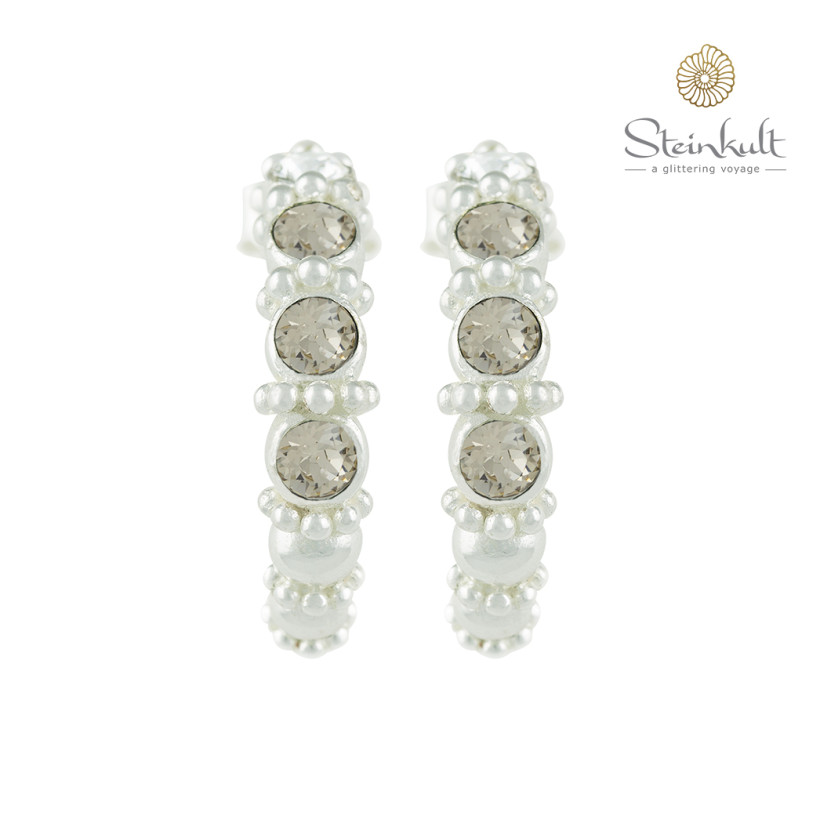Hoops "Mia" Swarovski Greige