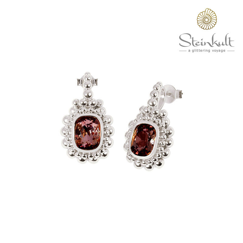 Earrings "Sharon" Swarovski Crystal Antique Pink
