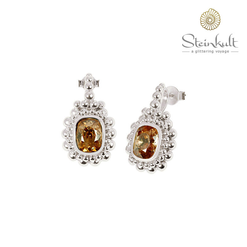 Earrings "Sharon" Swarovski Crystal Golden Shadow