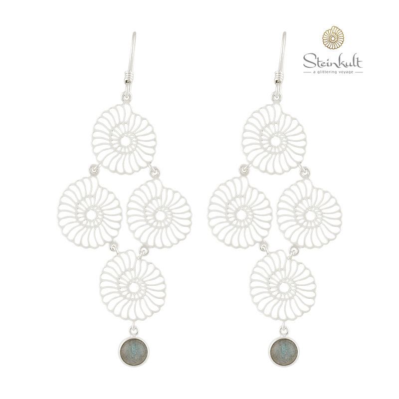 Earrings Steinkult's Resort Icon Chandelier Chalcedony

