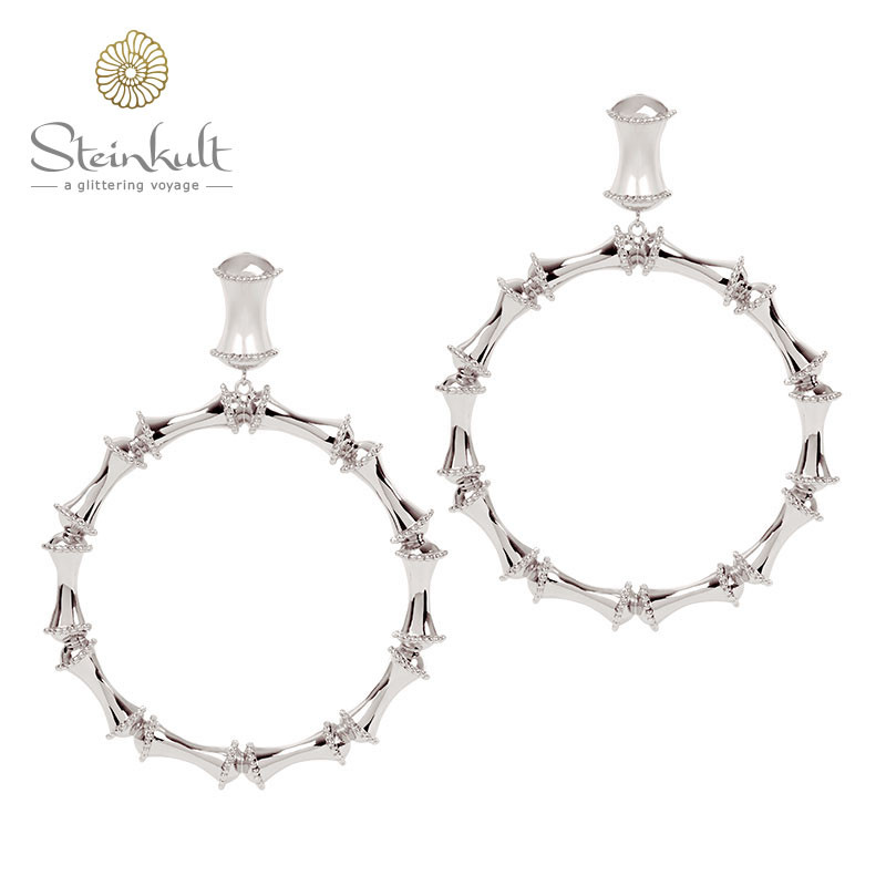 Round XL Hoops silver plated