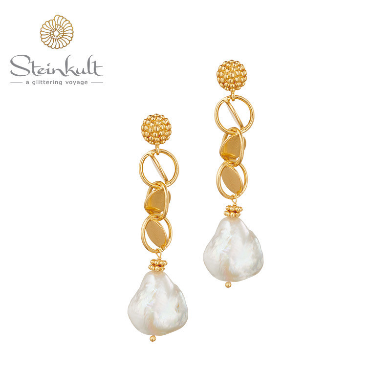 Dangling earrings with baroque Pearls "Cariba"