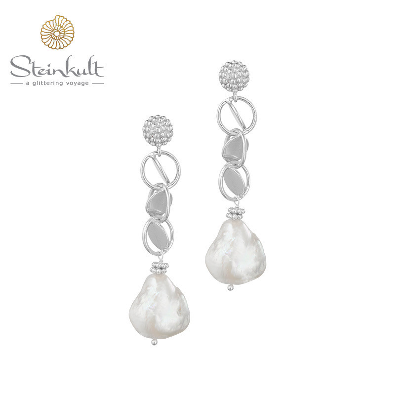 Dangling earrings with baroque pearls "Cariba"