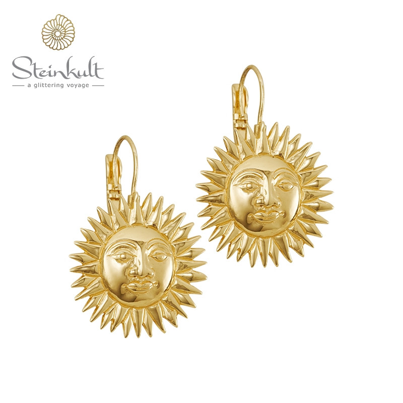 Earrings with sun "Medea"