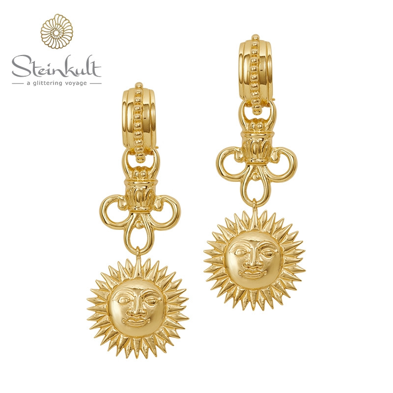 Earrings with sun "Medea"