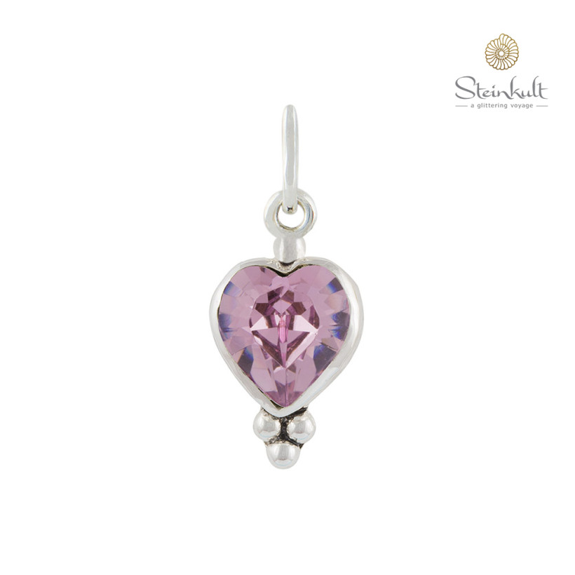 Pendant "Love" Swarovski Light Amethyst

