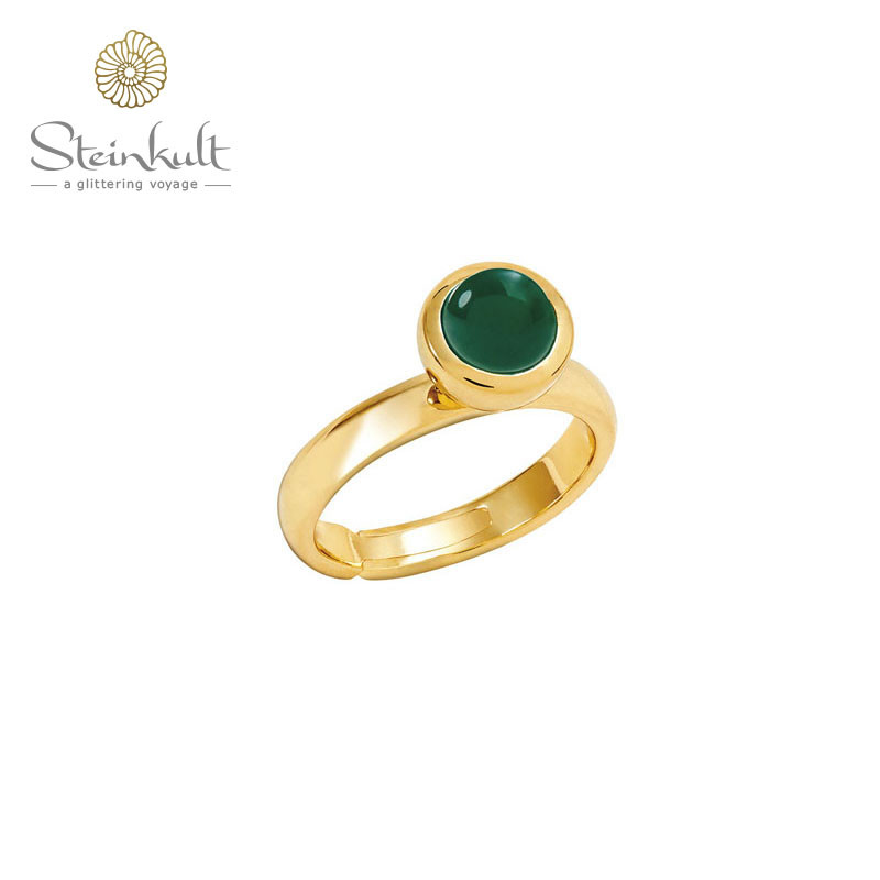 Ring with Green Onyx