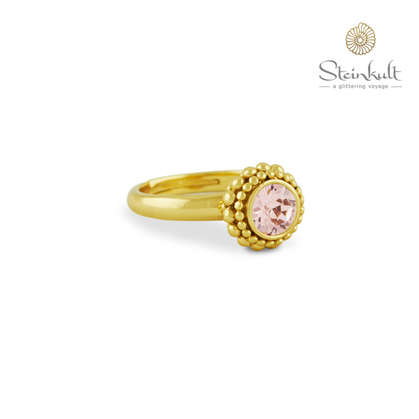 Ring "Sheila" with round Swarovski Vintage Rose
