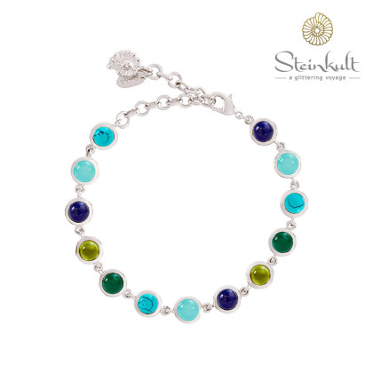 Flexible Bracelet Delphia with semiprecious stones