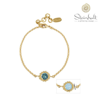 Bracelet "Sheila" Swarovski Aquamarine + AirBlue Opal