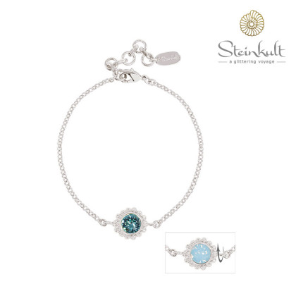 Bracelet "Sheila" Swarovski Aquamarine + AirBlue Opal