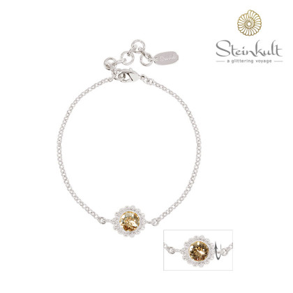 Bracelet "Sheila" Crystal Golden Shadow + Greige