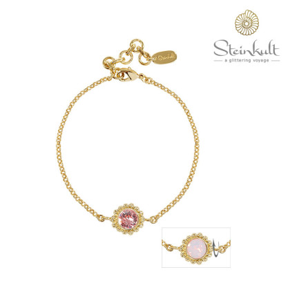 Bracelet "Sheila" Swarovski Vintage Rose + Rosewater Opal