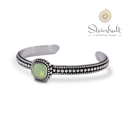 Cuff "Aisha" Swarovski Chrysolite Opal