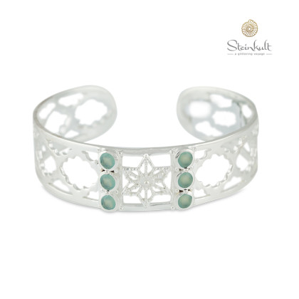 Cuff "Arabesque" Aqua Chalcedony