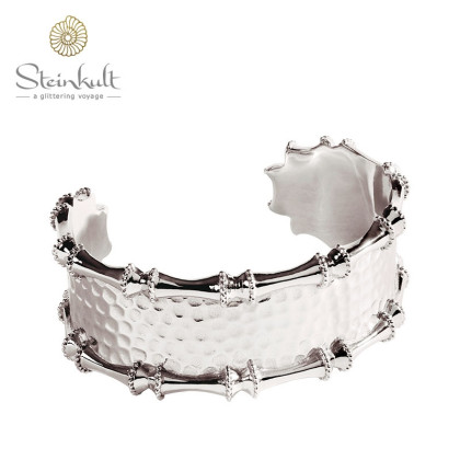 Bamboo XL Cuff, Silver plated